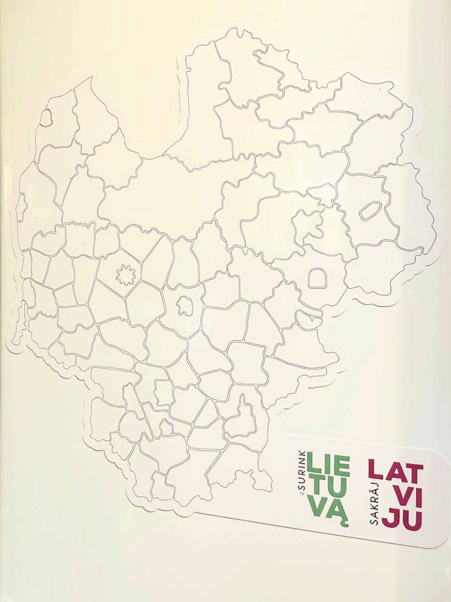 Šaldytuvo lipdukas „Surink Lietuvą / Surink Latviją“